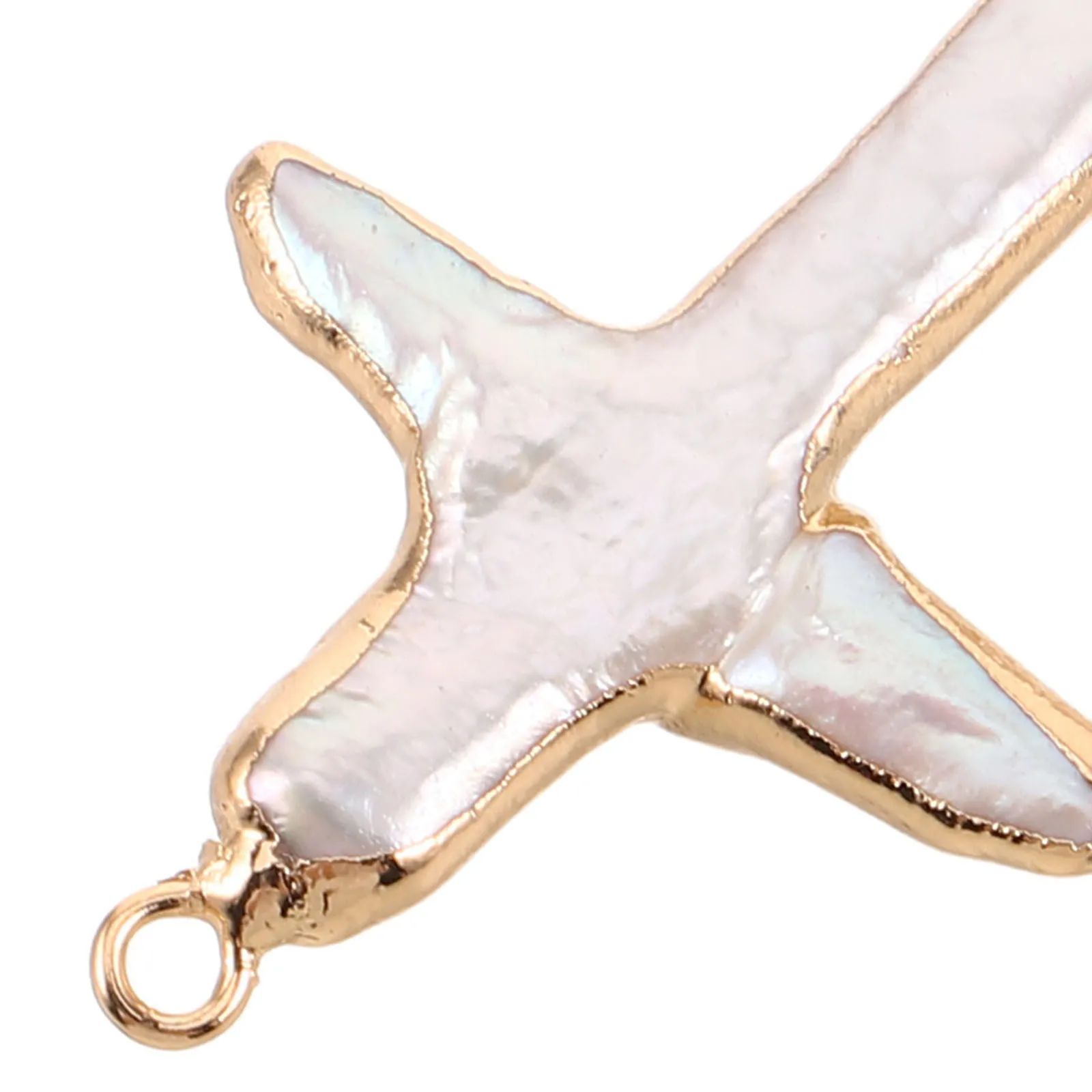 Baroque Irregular Cross Pearl Charms Natural Freshwater Pendant for DIY Necklace Bracelet Making Jewelry Accessories