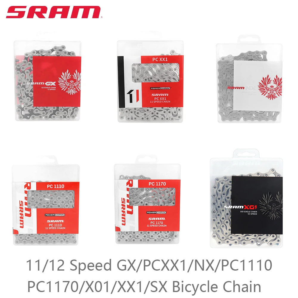 SRAM 11/12 Speed Chain GX NX PCXX1 PC1110 PC1170 X01 XX1 SX powerlock 126/128 Links Power Chain For MTB Bike Original Parts