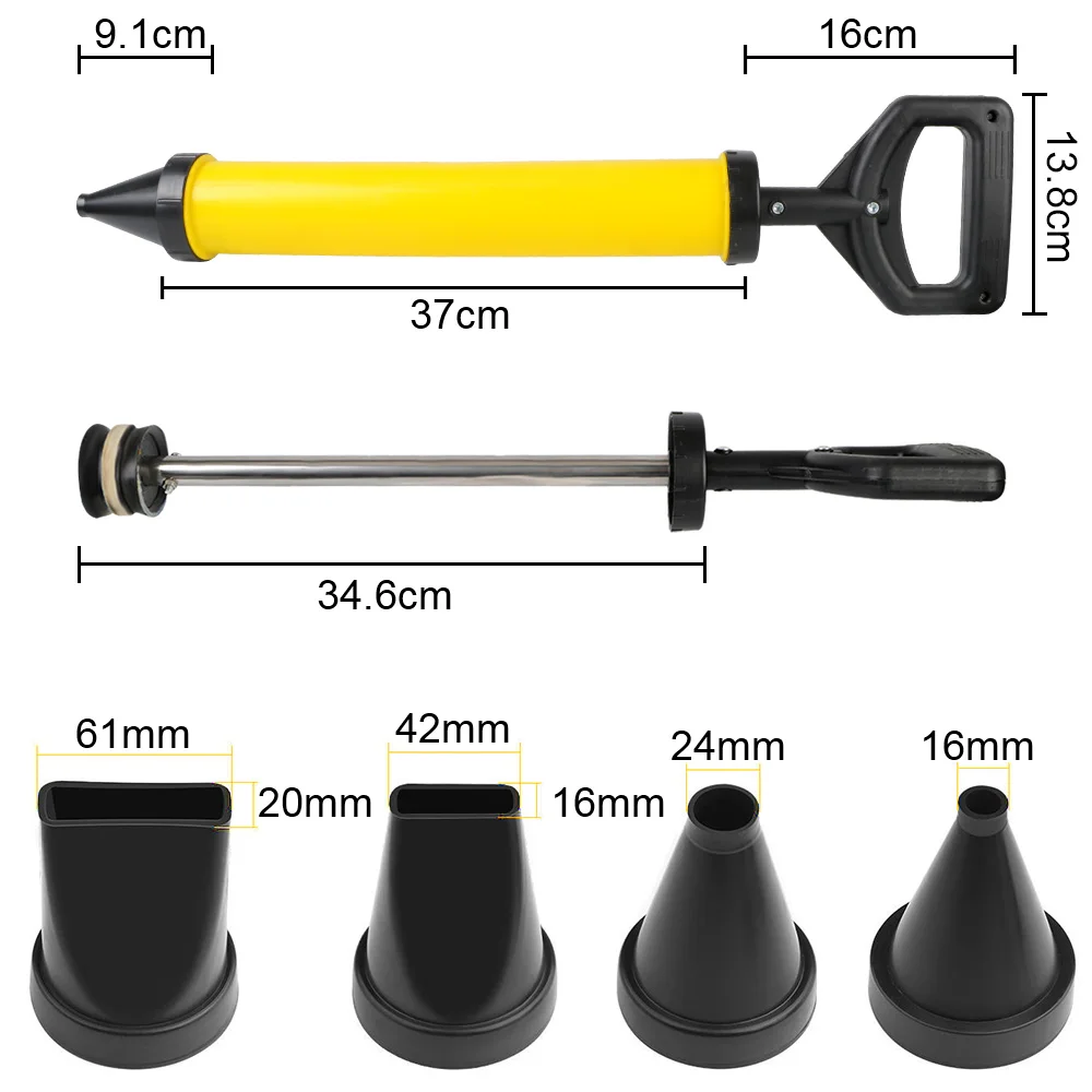 Caulking Gun Grouting Gun Hand Tools With 4 Nozzles Cement Lime Pump Applicator Grouting Mortar Sprayer Grout Filling Tools