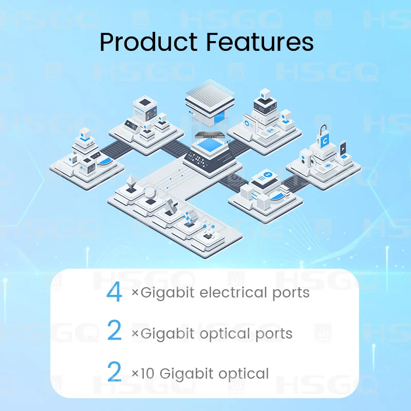 HSGQ-G04L GPON 4 Ports Optical Line Terminal GPON RED Network Internet Service Provider OLT