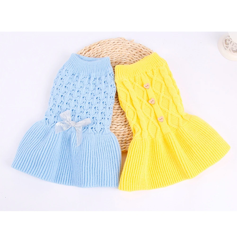 

Spring Sweater Puppy Clothing Sweaters Dog Dress Pet Clothes Outfit Small Cat Outfits