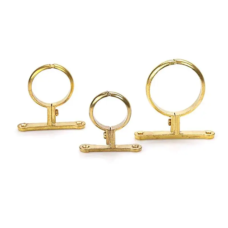 Brass Pipe Clamp Wall Mount With Base Rust Proof Water Pipe Holding Bracket for Garden Irrigation Plumbing Support