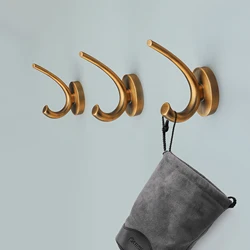 Coat Hooks With Screws Wall Mounted Bathroom Towel Holder Modern Zinc Alloy Clothes Hangers Hallway Bags Keys Racks Robe Hook