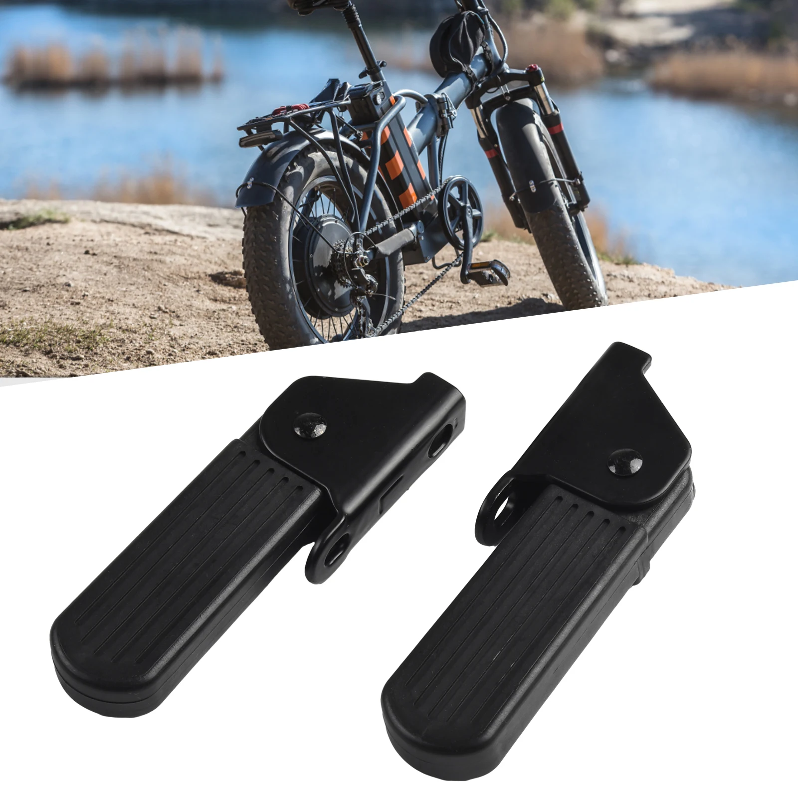 Electric Moped Front Pedal High quality Materials Left And Right Leg Practical Foldable Pedal Front Thickened Steel Plate