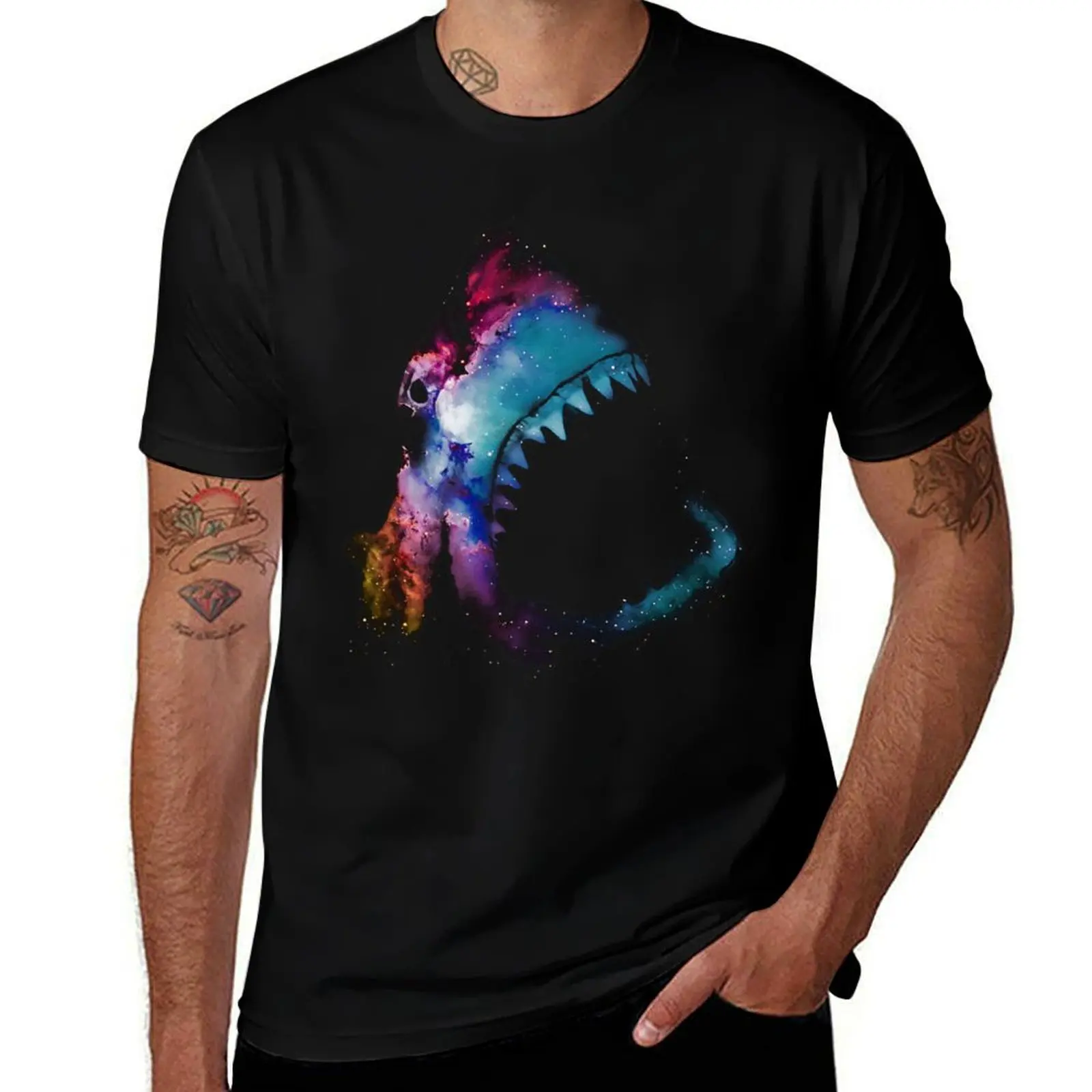 

Space Shark T-Shirt t shirt custom print man t shirt cotton man t shirts for men T-Shirt