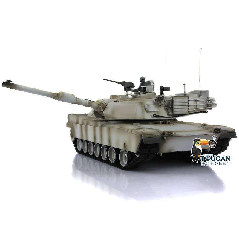 รถถังบังคับวิทยุ Heng Long รุ่น 3918 M1A2 Abrams RTR โครงโลหะ ตัวถังพลาสติก หัวหมุนได้ 360 องศา พร้อมเอฟเฟกต์ควัน