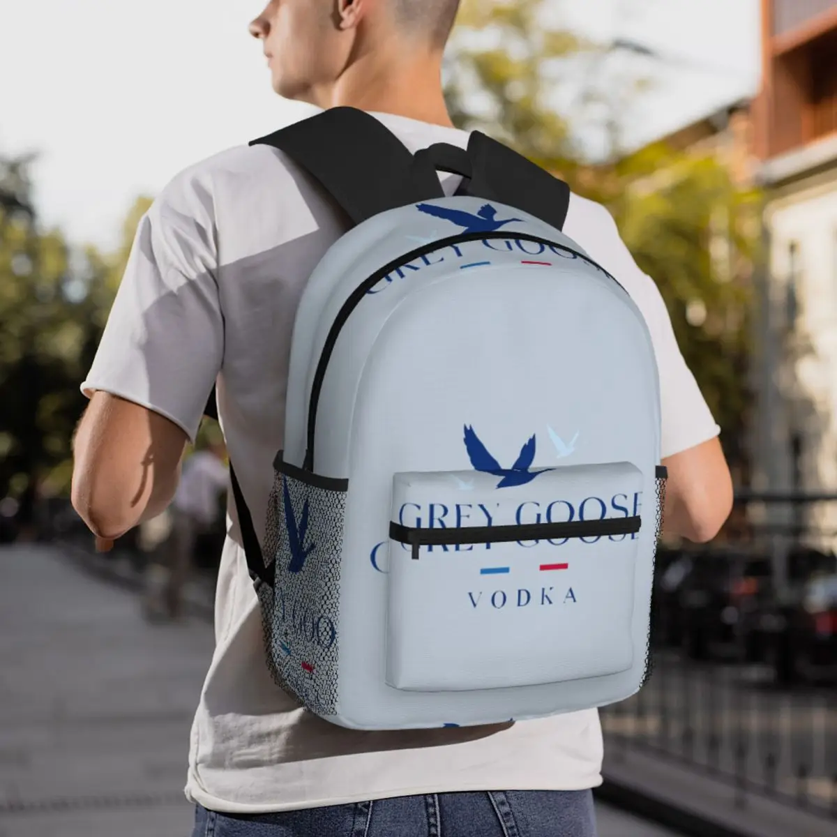 Grey Goose Vodka Backpack Daypack Large Capacity Boys Girls BookBag School Bag Shoulder Bags for Men Women