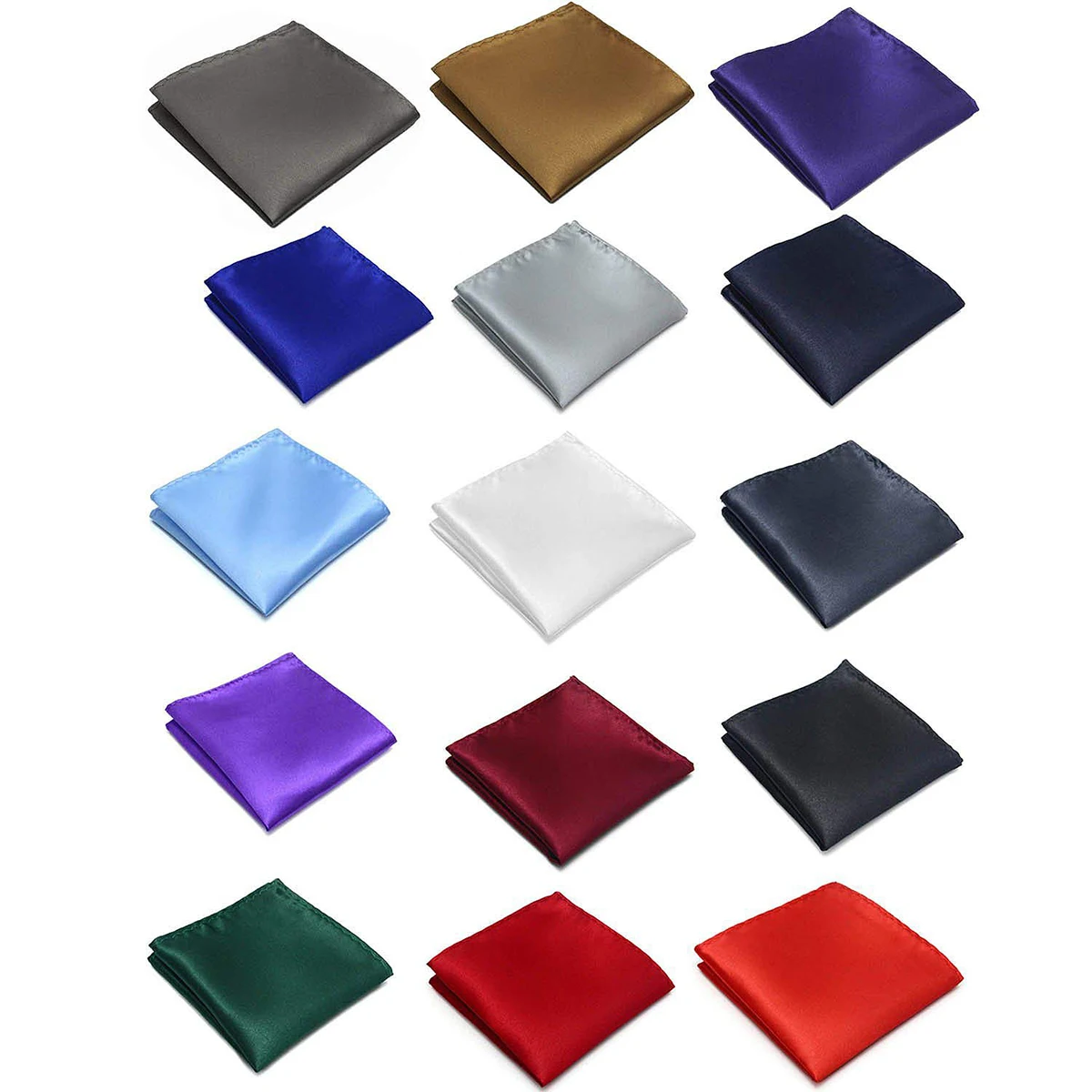 Pocket Square Solid Color Men Handkerchief Square Wedding/Banquet/Official/Party