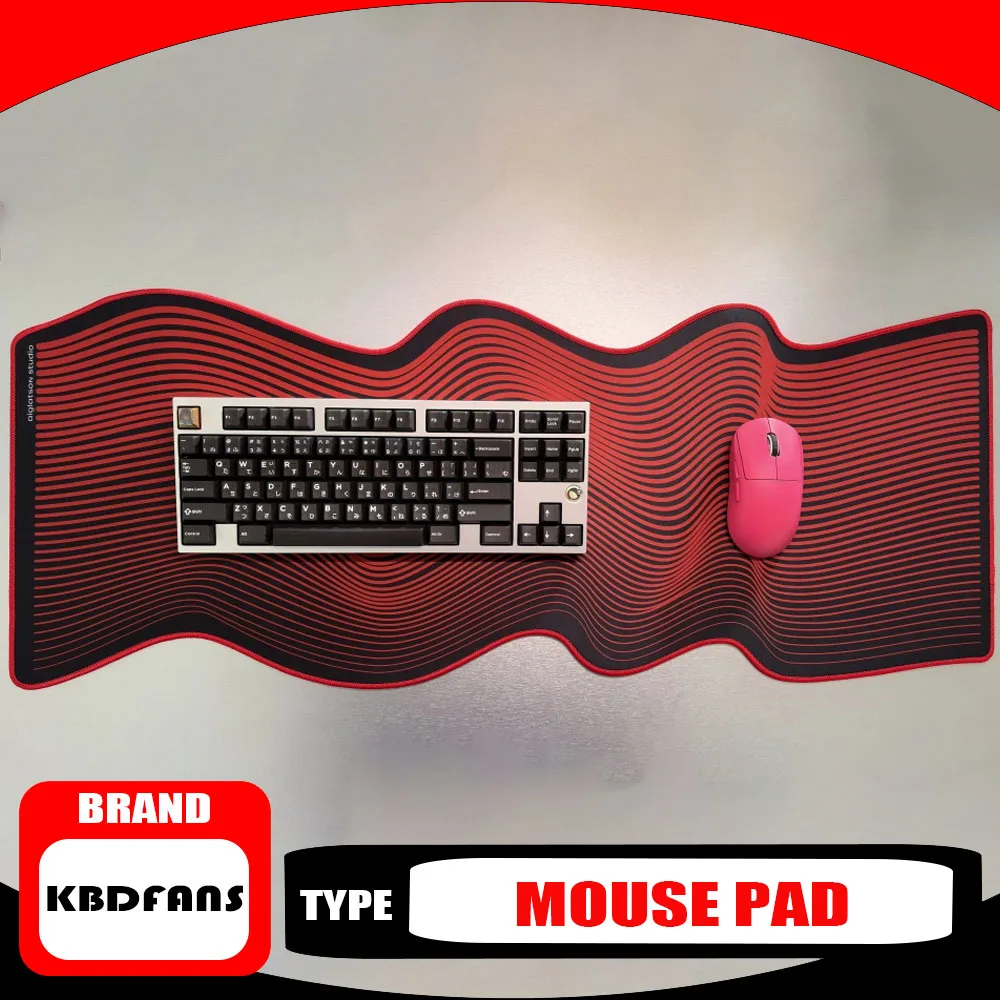 KBDfans Black Snail Table Mat 900x360mm Irregular Keyboard Pad Anti Slip Smooth Desktop Gaming Mousepad Office Accessories New