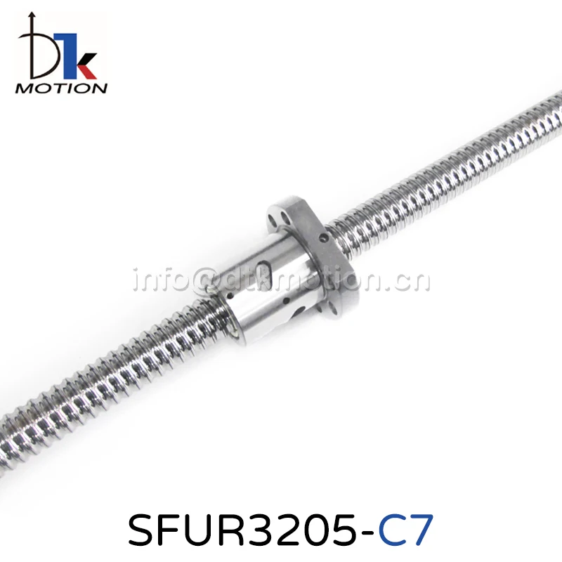 

DTK Taiwan SFU3205 Rolled C7 Lead 5mm R32 Ball Screw 600 700 800mm Thread Shaft High Precision Flange CNC Replace TBI Spindles