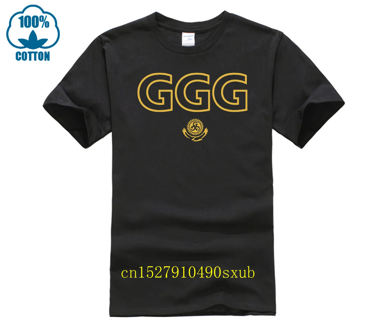 2025 NOVA camisa masculina Gennady Golovkin GGG GOLD LOGO T SHIRT BOXING