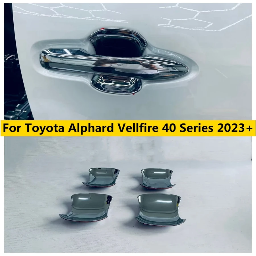 Outside Door Pull Knob Hand-clasping Bowl Decor Frame Cover Trim For Toyota Alphard Vellfire 40 Series 2023 2024 Car Accessories