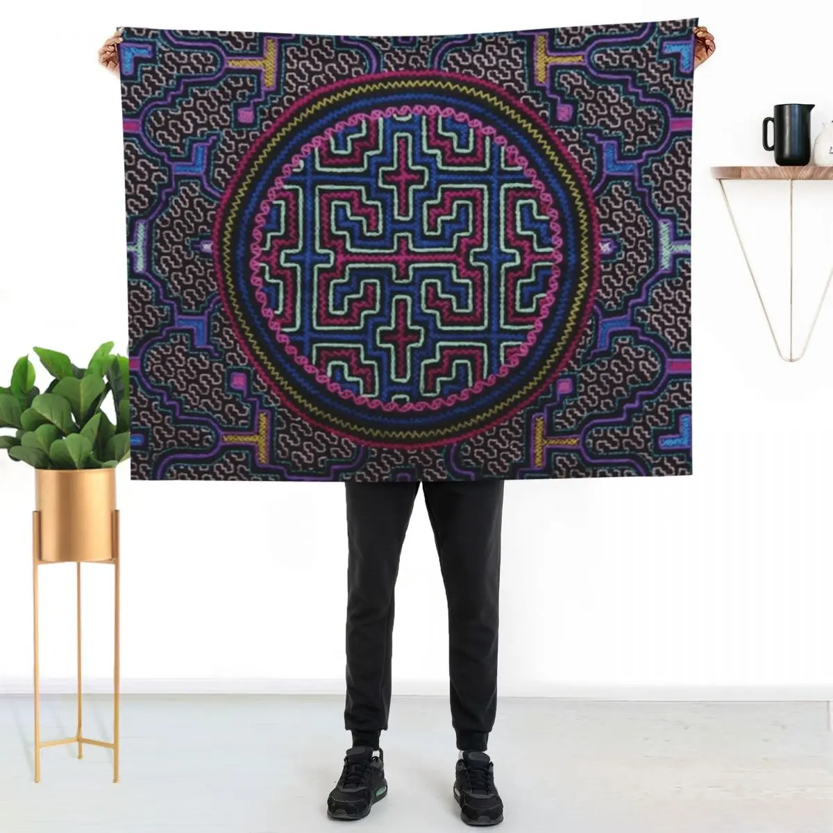 

Peru is calling, Shipibo dreams Throw Blanket Cozy Warm Blanket for Bed Room Decor
