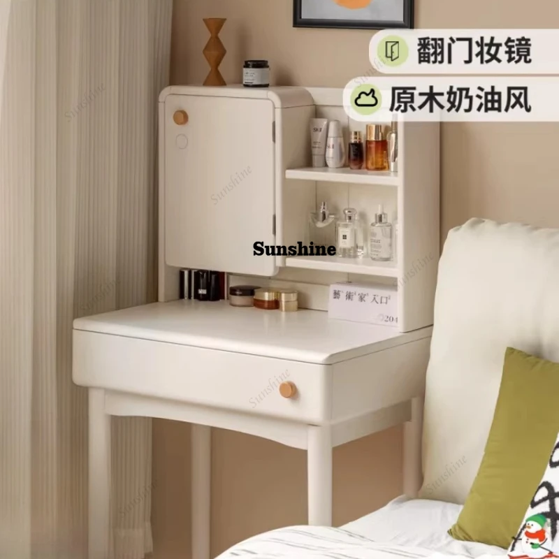 

Solid wood dresser cream style bedroom dressing table home simple white dressing table
