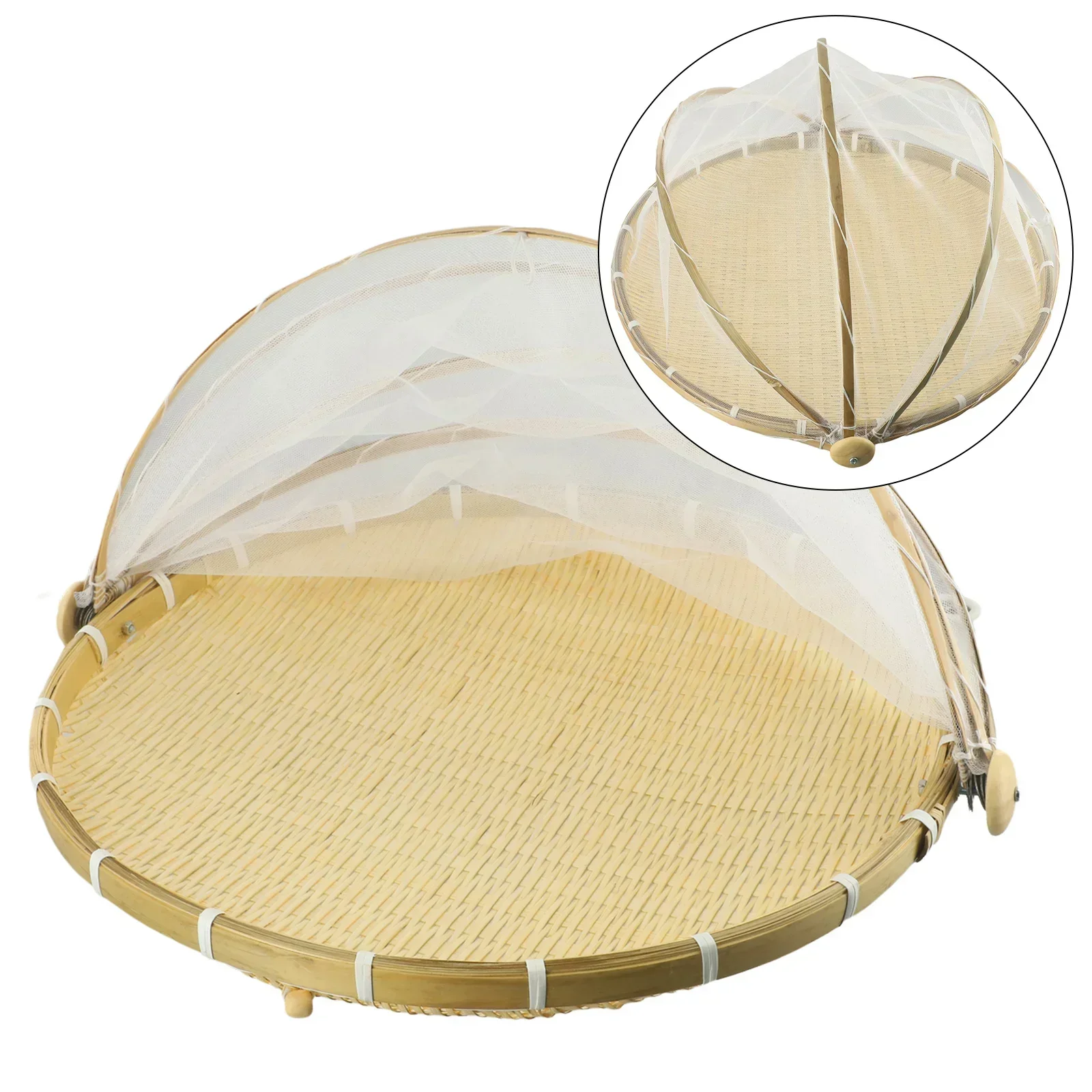 Woven Basket Anti-mosquito Net Fruit And Vegetable Basket Dustpan Small Basket Storage Basket Fruit Basket Food Bags Organizer