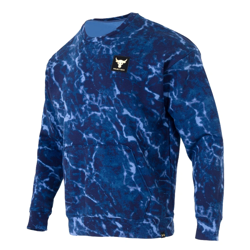 

Мужская толстовка Under Armour, спортивная одежда, фитнес-тренировки, бег, упражнения, повседневная одежда, вязаный пуловер с круглым вырезом 1380119-410