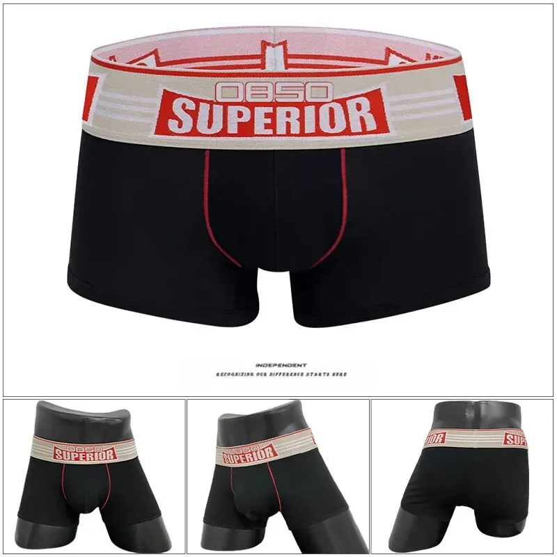 0850 Men\'s Underwear Solid Color Cotton Breathable Boxer Briefs Hot Style Comfortable Sports Men Pouch BS845