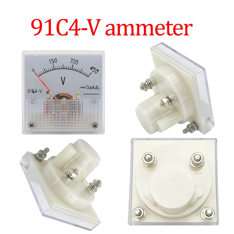 91C4-V DC Pointer type Voltage Meter Analog Mechanics Plate table3/5/10/15/20/30/50/100/150/250/450V