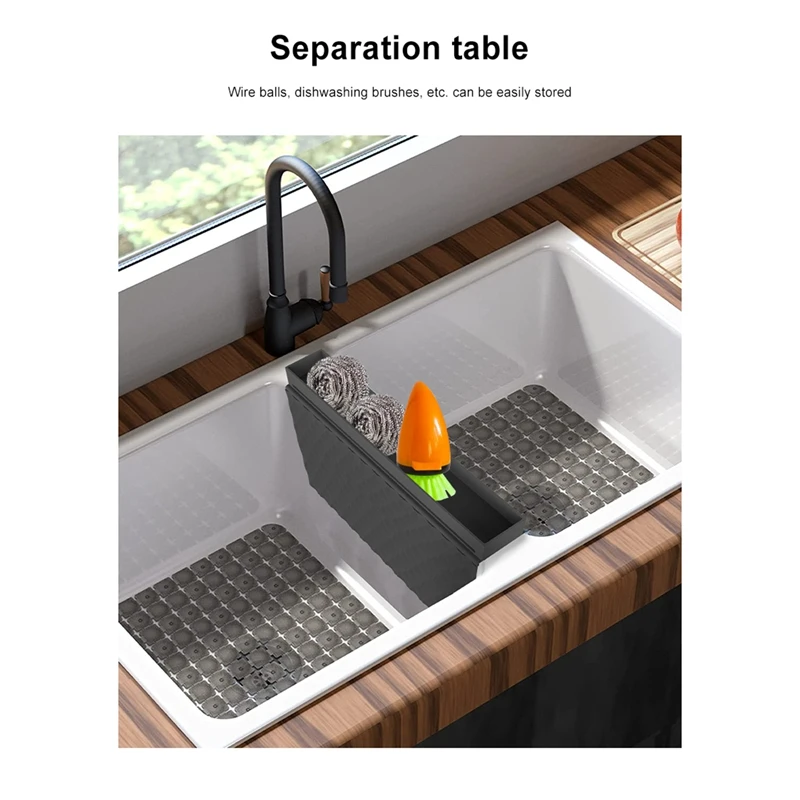 Tappetino da sella per lavello Protezione per lavello ultra sottile Tappetino per lavello da cucina super morbido con ventose Nessun odore non macchia mai