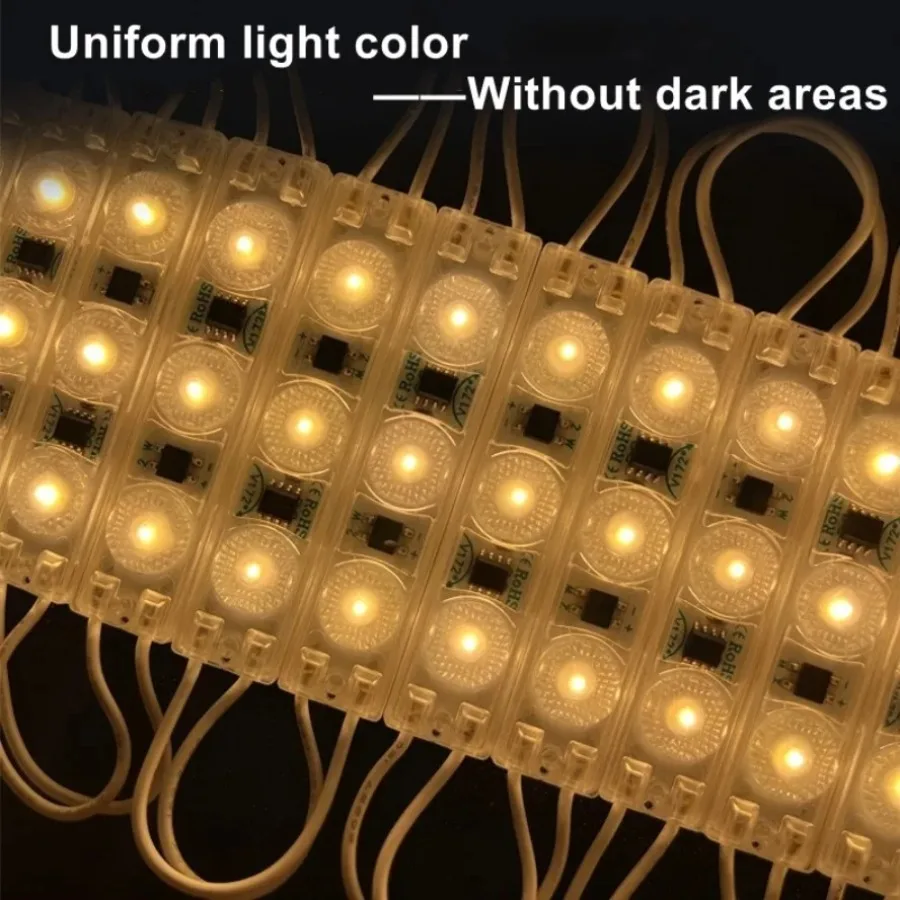 20PCS 220V Highlight Led Module Waterproof Foldable COB Light Strip Backlight Shop Banner Luminous Character Outdoor Decoration