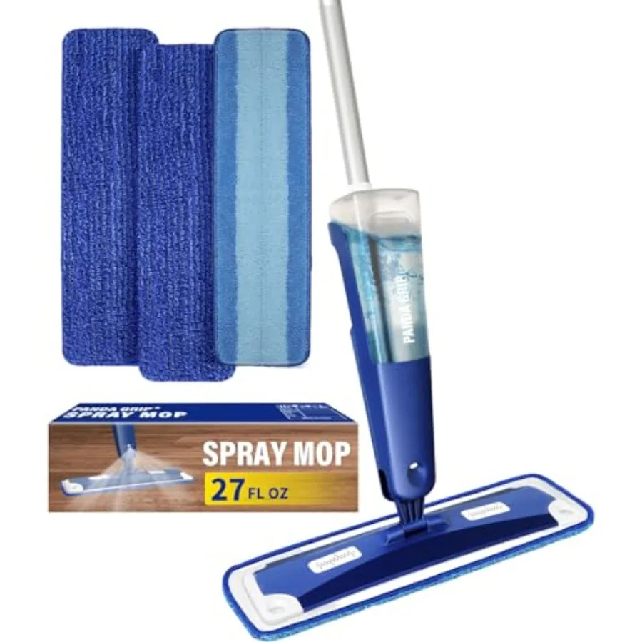 

Многофункциональная швабра для пола Premium Spray Mop, 18 дюймов, профессиональная швабра для влажной и сухой уборки твердых полов, с 3 многоразовыми насадками.