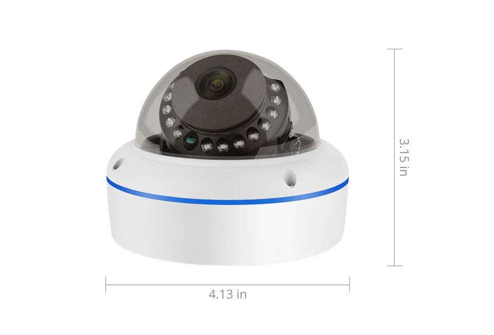 Techage 5MP PoE IP-Überwachungskamera, Dome, 3,6 mm Brennweite, Nachtsicht, Einweg-Audio, KI-Erkennung, intelligente Sicherheit für den Innenbereich – Detail 11
