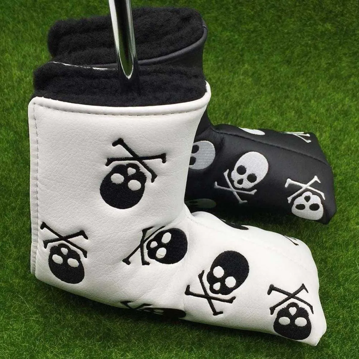 

Durable Waterproof Golf Putter Cover Mallet PU Leather Head Covers Lucky Clover Skull Eagle Fit All Brands Clubs Drop Shipping