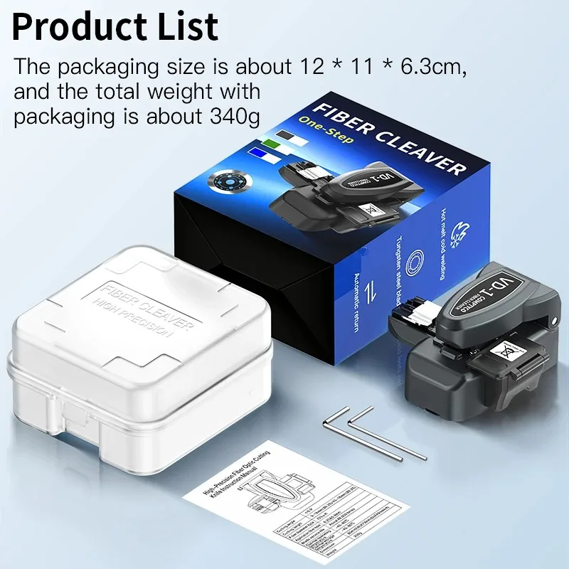 

New VD-1 One Step Type COMPTYCO Fiber Cleaver FTTH Fiber Optic One-click Cutter Tool Optical Fiber Fusion Splicing Cutting Knife