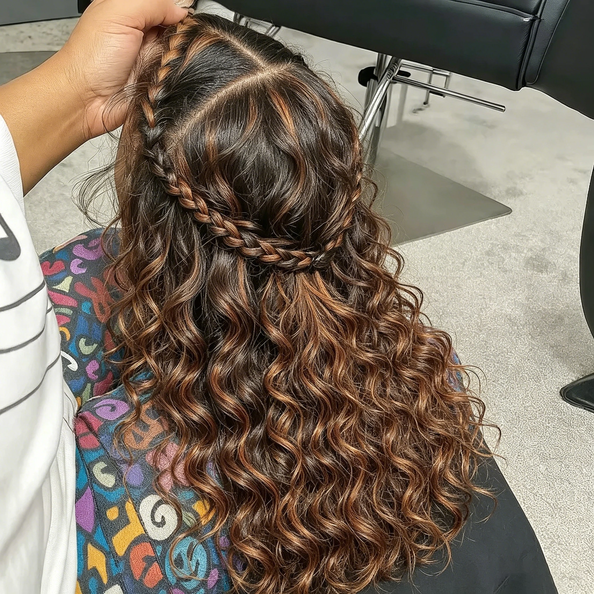 34 36 Inch 1B/30 Highlight Wigs 13x6 Deep Wave Lace Front Wig Human Hair Ombre Brown With Black Colored Curly Human Hair Wig 250%