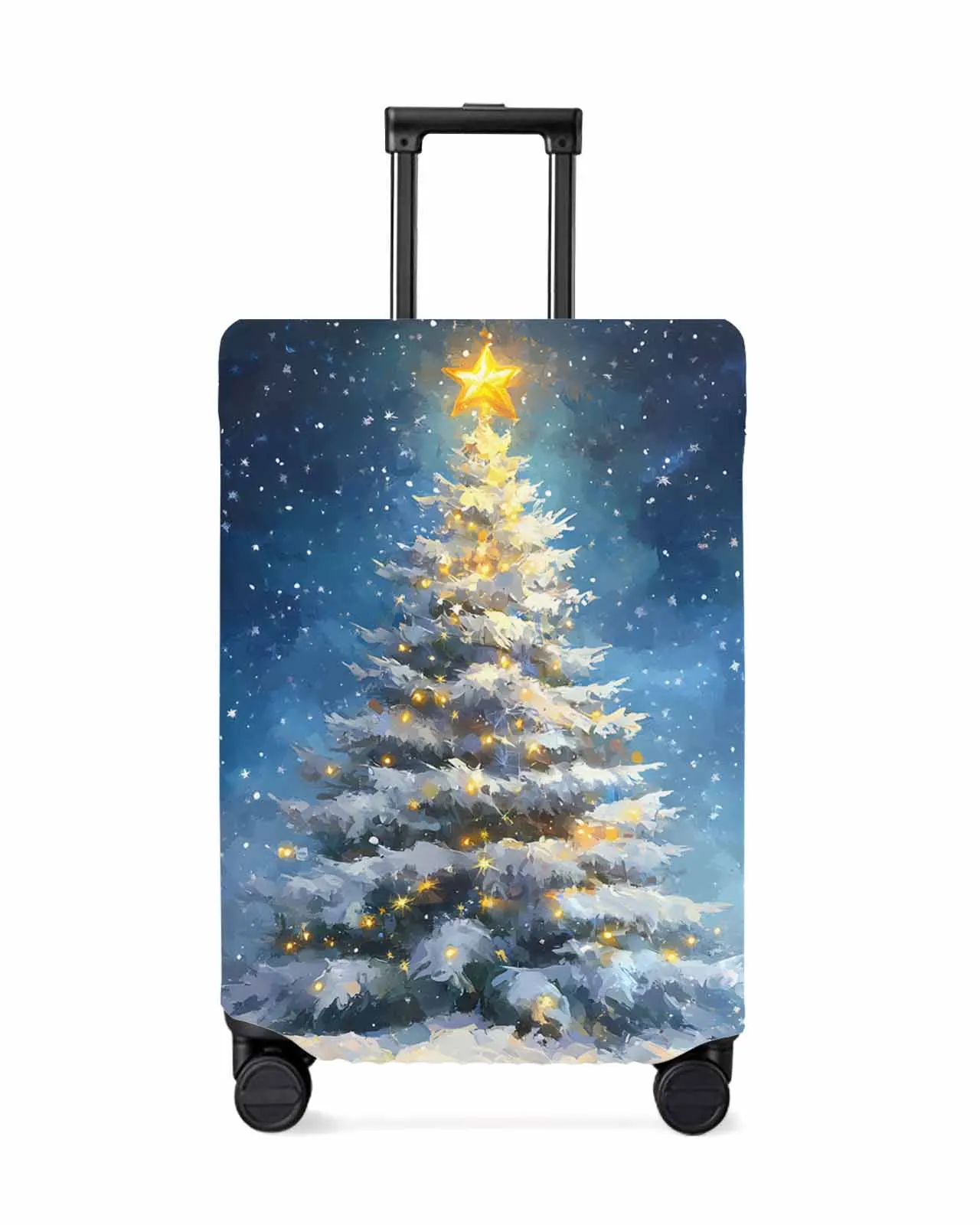 Christmas Tree Snowflakes Protective Cover For Travel Accessories Suitcase Elastic Dust Case Protect Sleeve