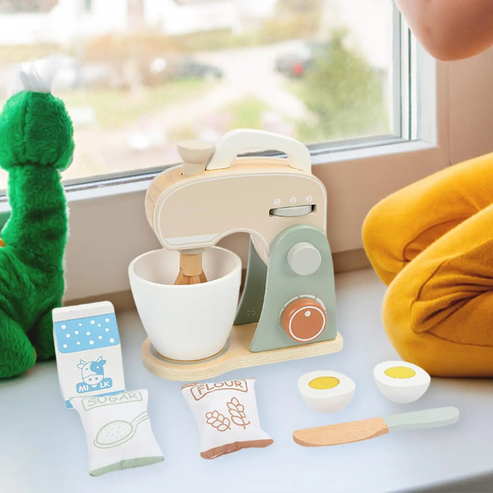 Conjunto de misturador de brinquedos de madeira fingir conjuntos de alimentos pequenos eletrodomésticos brinquedos liquidificador de madeira brinquedo para crianças