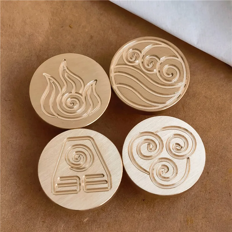 FIRE NATION wax stamp Earth Kingdom wax seal Water Tribe Symbol wax stamps Air Elements Avatar Symbols sealing wax stamps