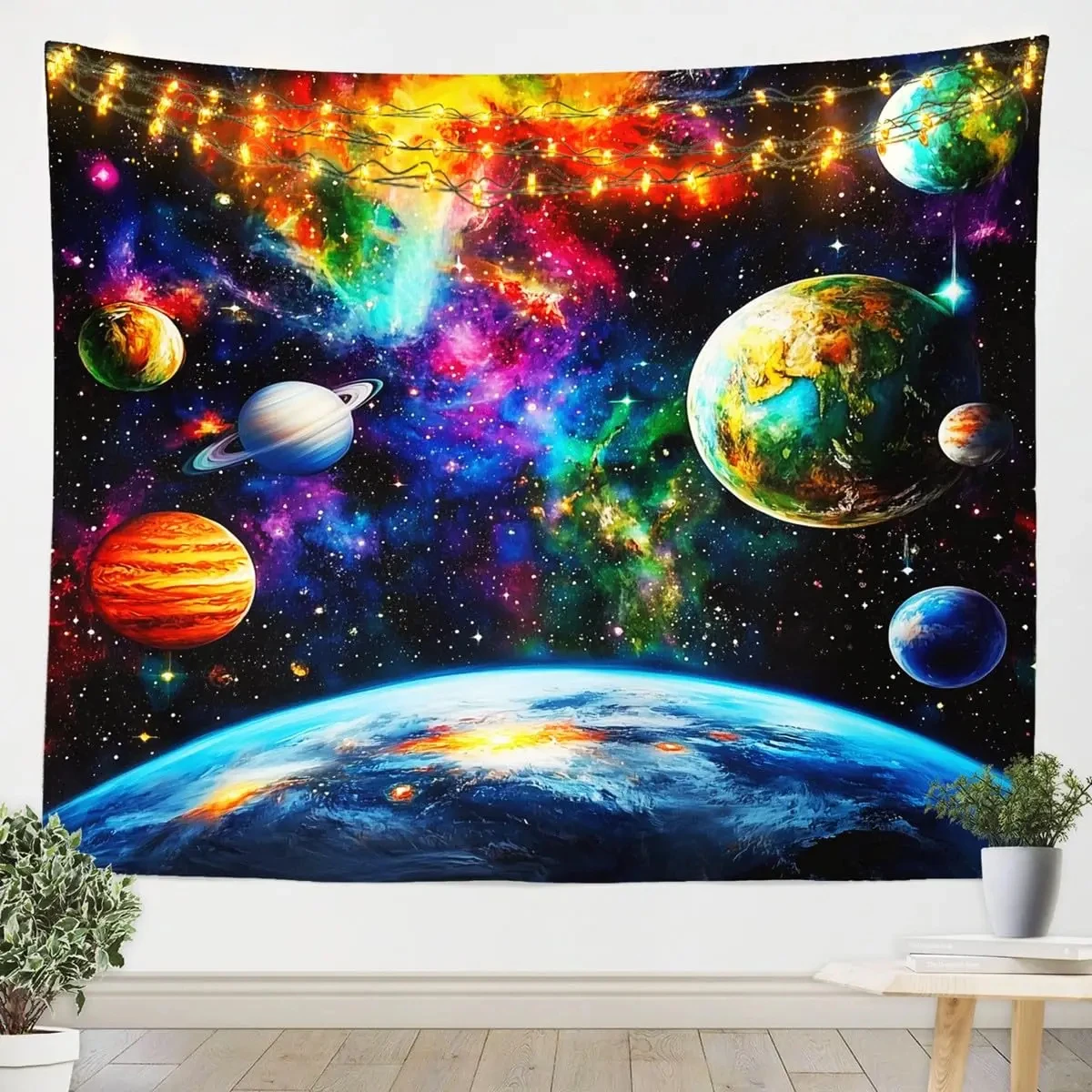 VIKAMA Pink Purple Fluid Wave Tapestry Wall Hanging, 6 Designs, Wall Decor for Bedroom Living Room Dorm