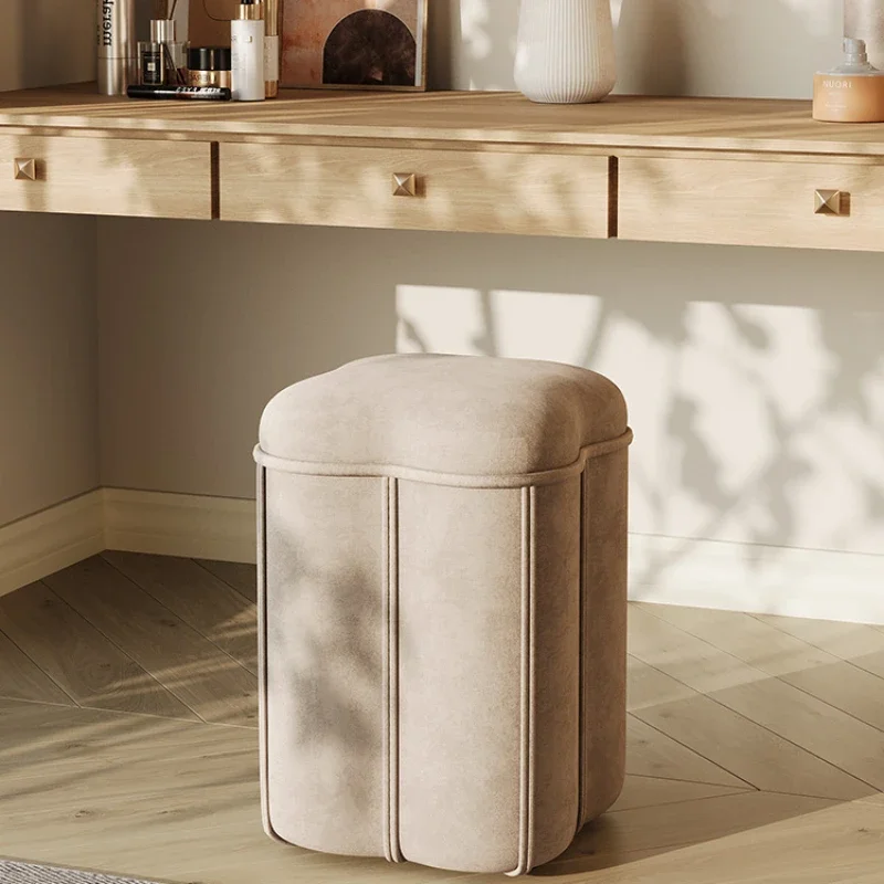 Light Luxury Dressing Table Stool Portable Stool Simple and Modern Vanity Chair Household Storage Stools Chair Easy Clean