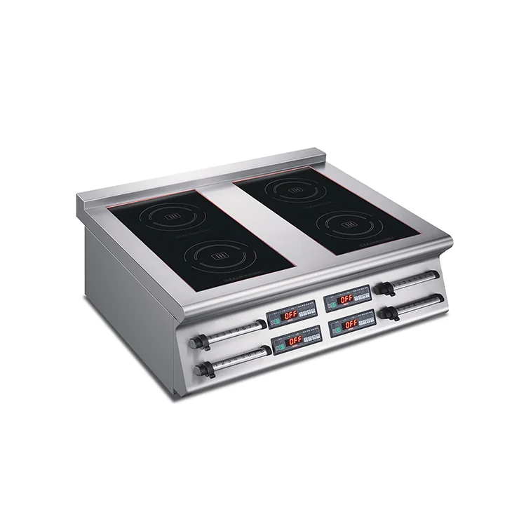 

Commercial Tabletop 4 Burner Induction Cooker High-Efficiency Electric Stove for Fast Cooking in Restaurants & Catering Services