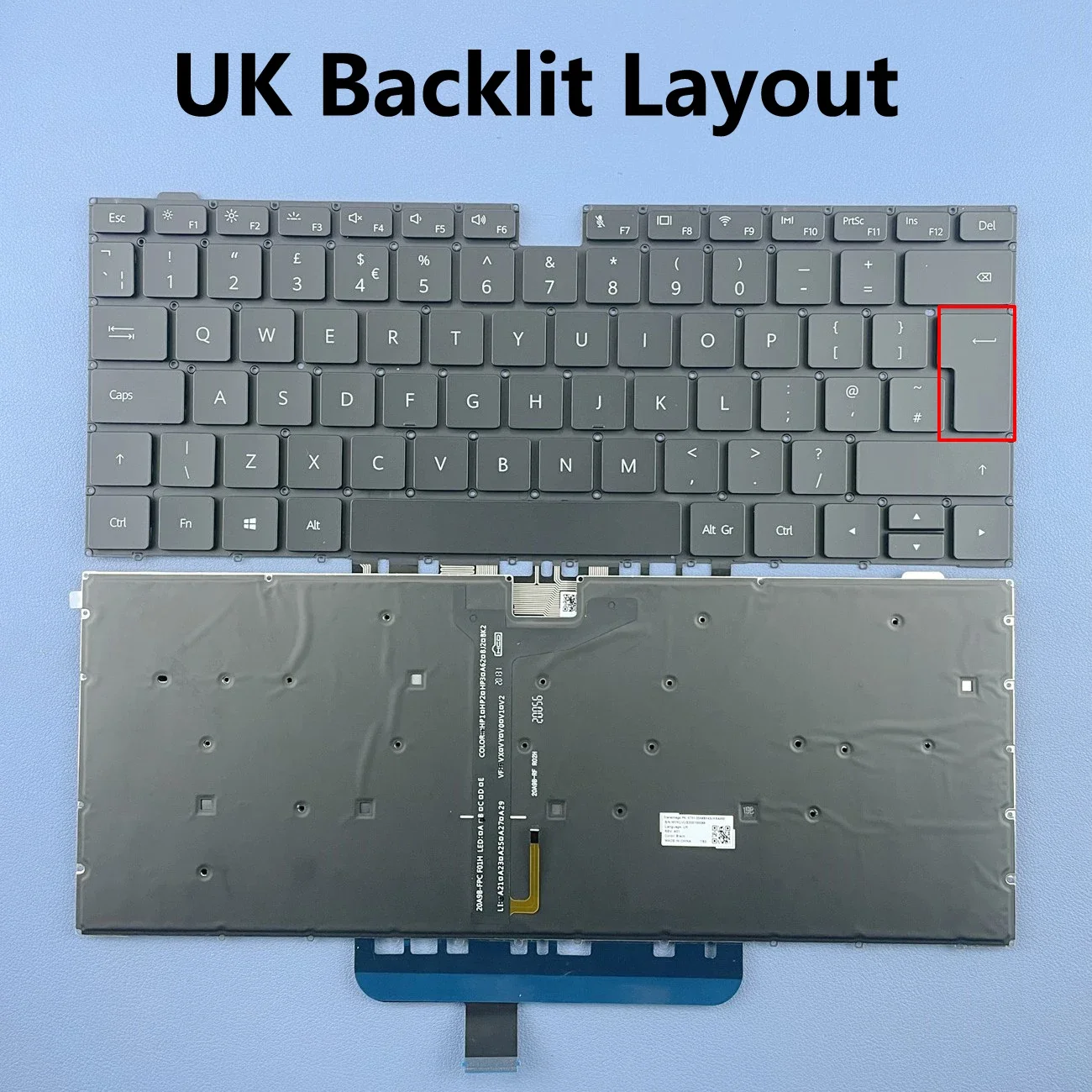 US UK Backlit Keyboard For Huawei MateBook D14 NbB-WAE9P Nbl-WAQ9R NbB-WAH9 NbB-WAH9P NbB-WAE9P Nbl-WAQ9R US Layout