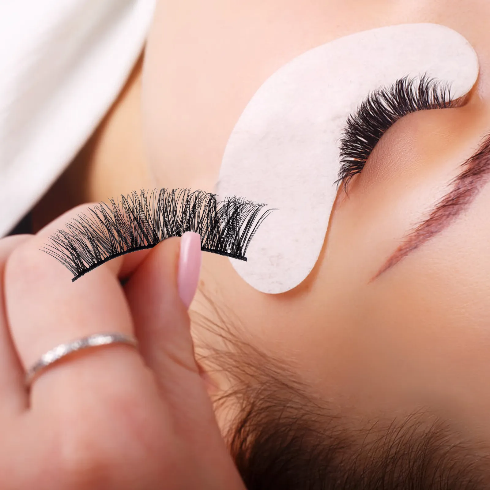 Pestañas postizas naturales hechas a mano de larga duración, accesorios de maquillaje para mujer, para fiestas y uso diario.