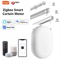 ZigBee 3.0 Curtain Robot Driver Roman Rod I Type Curtain Motors Tuya Smart Life Remote Alexa Google Assistant Voice Control