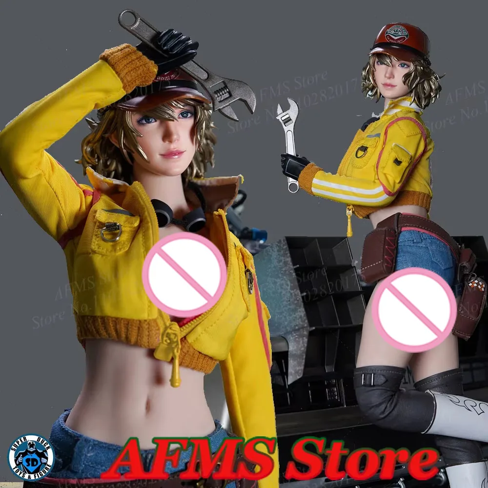 SET082 1/6 Scale Collectible Figure Technician Head Sculpt Denim Shorts Jacket Clothes Set Fit 12'' Pale Action Figure Body
