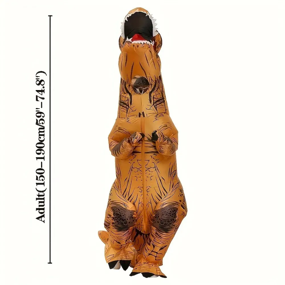 Adults T-Rex Inflatable Costume Fancy Dinosaur Suit Blow Up Stegosaurus Jumpsuit Halloween Cosplay Costume