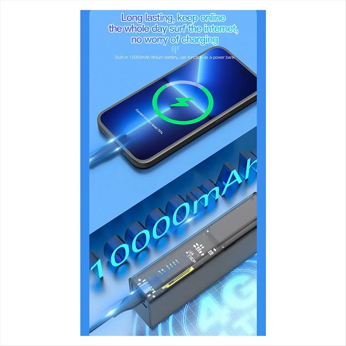 M27 4G Wifi Router Power Bank WIFI Mobile Mifis Pocket Router Type-C 8000mAh Pocket Wifi 4g Router with Sim Card Slot