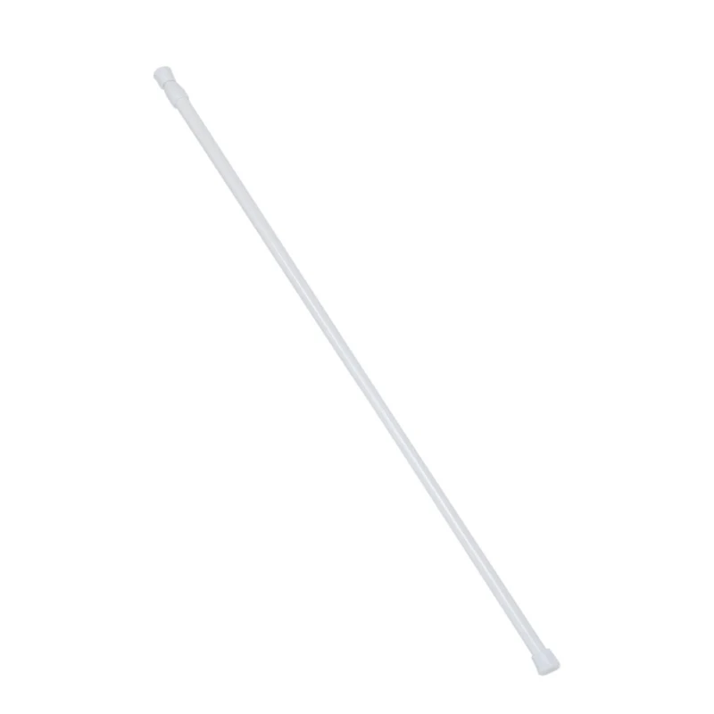 Spring Loaded Extendable Telescopic Net Voile Tension Curtain Rail Pole Rod Rods White 70-120cm