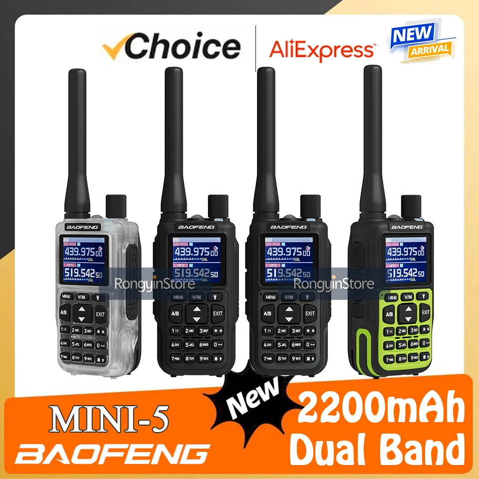 baofeng-mini-5-トランシーバー-uv-5r-ミニアップグレードバージョン-2200mahバッテリー-bluetoothプログラミング-am-fm-デュアルptt-type-c充電器-ハムラジオ