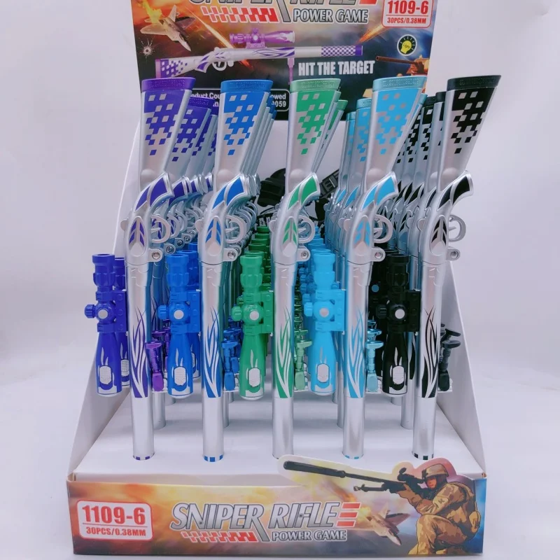 

30 шт./лот, креативная легкая гелевая ручка в форме пистолета, креативные 0,5 мм, нейтральные ручки с черными чернилами, подарочные канцелярские принадлежности, офисные школьные принадлежности