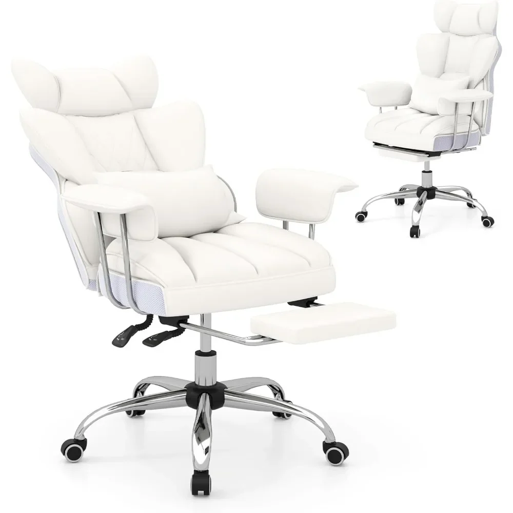 

Office Desk Chair, Big and Tall Executive Office Chair with Foot Rest and Lumbar Support, High Back Computer Task Chair