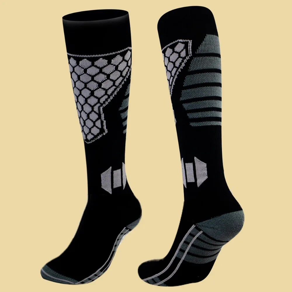 New Thickened Ski Socks Anti-slip Thermal Knee High Socks Breathable Moisture-wicking Compression Socks for Cold Weather