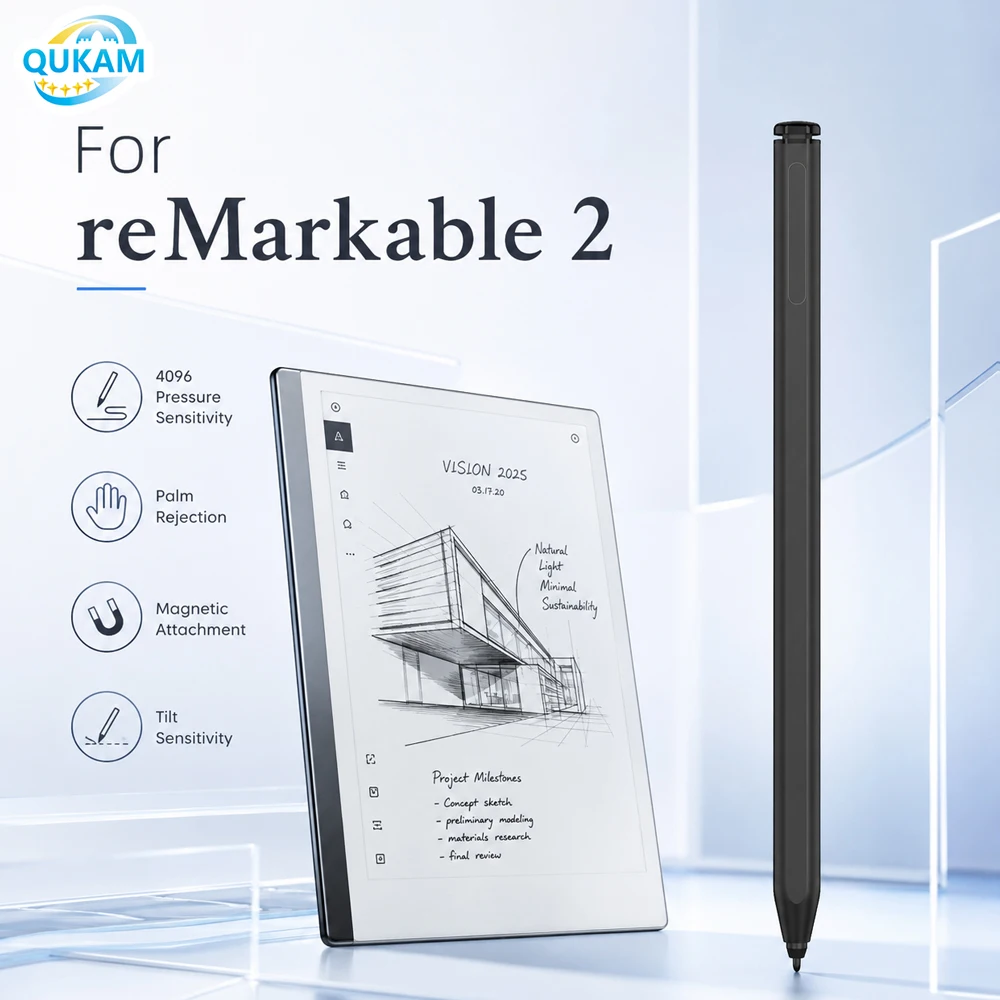 Magnetic EMR Marker Pen For reMarkable Paper Pro Tilt Sensing High Precision Replaceable Nibs Smart Writing Drawing Pen