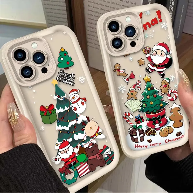 Soft Case for Xiaomi Mi 13T 12T 11T 13 12 11 Lite 5G NE POCO X6 X5 X4 GT X3 NFC F3 F4 F5 F6 M6 Pro 4G M5S Cute Father Christmas