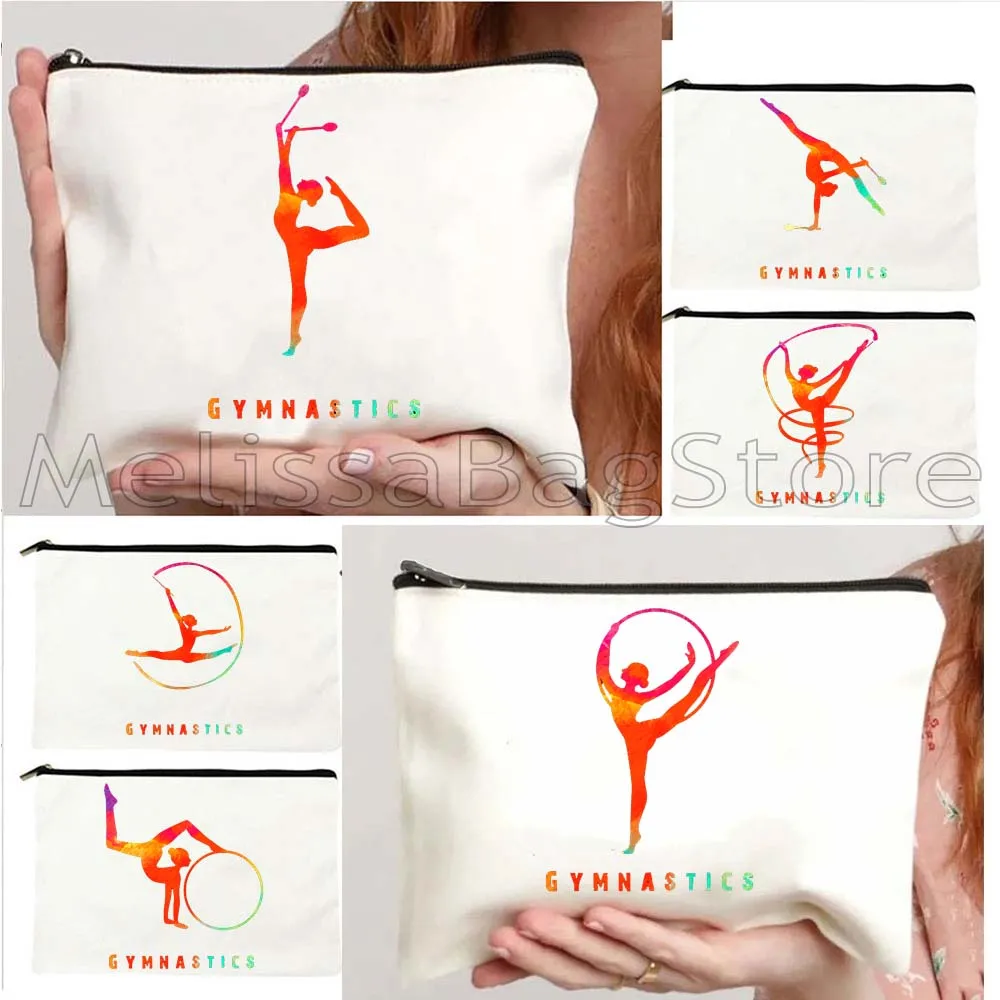

Балет-гимнастка, гимнастика для девочек, красочная спортивная воздушная шелковая йога, женская гимнастическая гимнастка для девочек, косметичка для макияжа, чехол