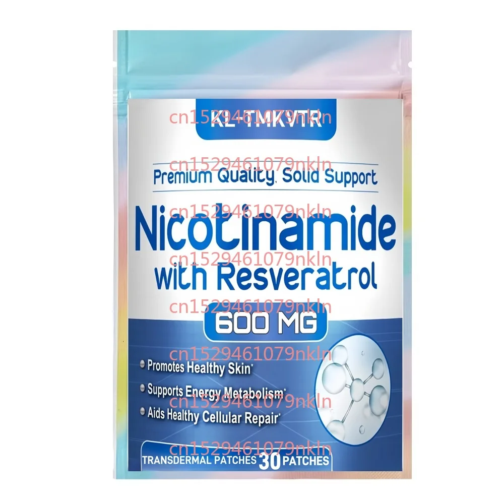 

30 Patches Nicotinamide Transdermal Patches With Resveratrol Support Skin Cell Health & Energy